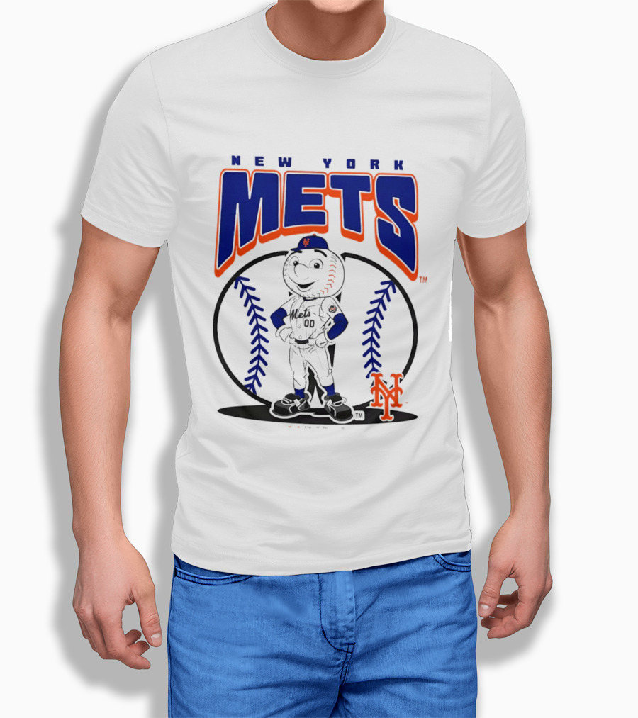 New York Mets Mr. Met Baseball 2026 Mania MLB Team Spirit T-Shirt