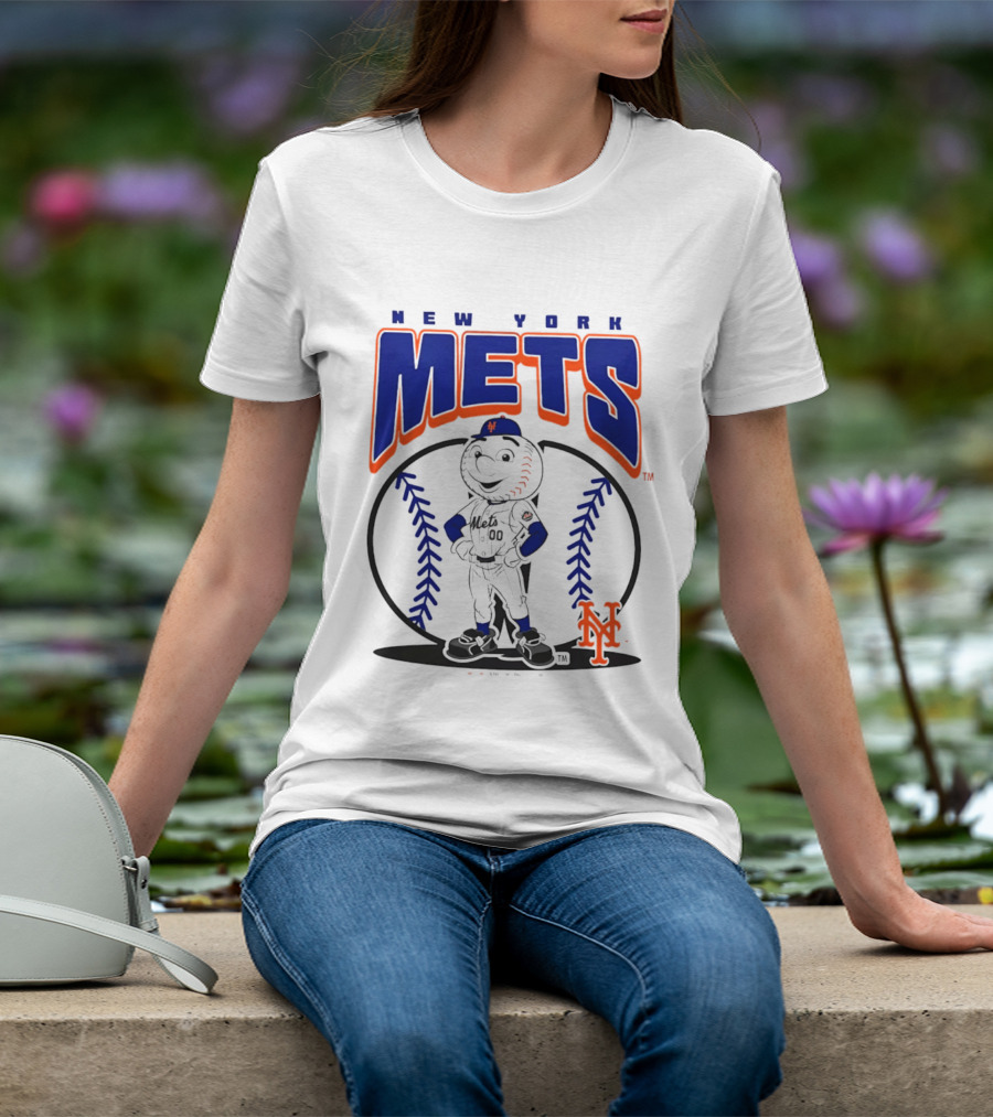 New York Mets Mr. Met Baseball 2026 Mania MLB Team Spirit T-Shirt