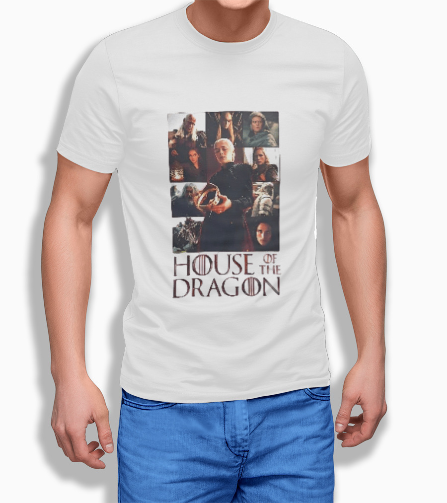 House Of The Dragon Rhaenyra Targaryen Characters Collage T-Shirt