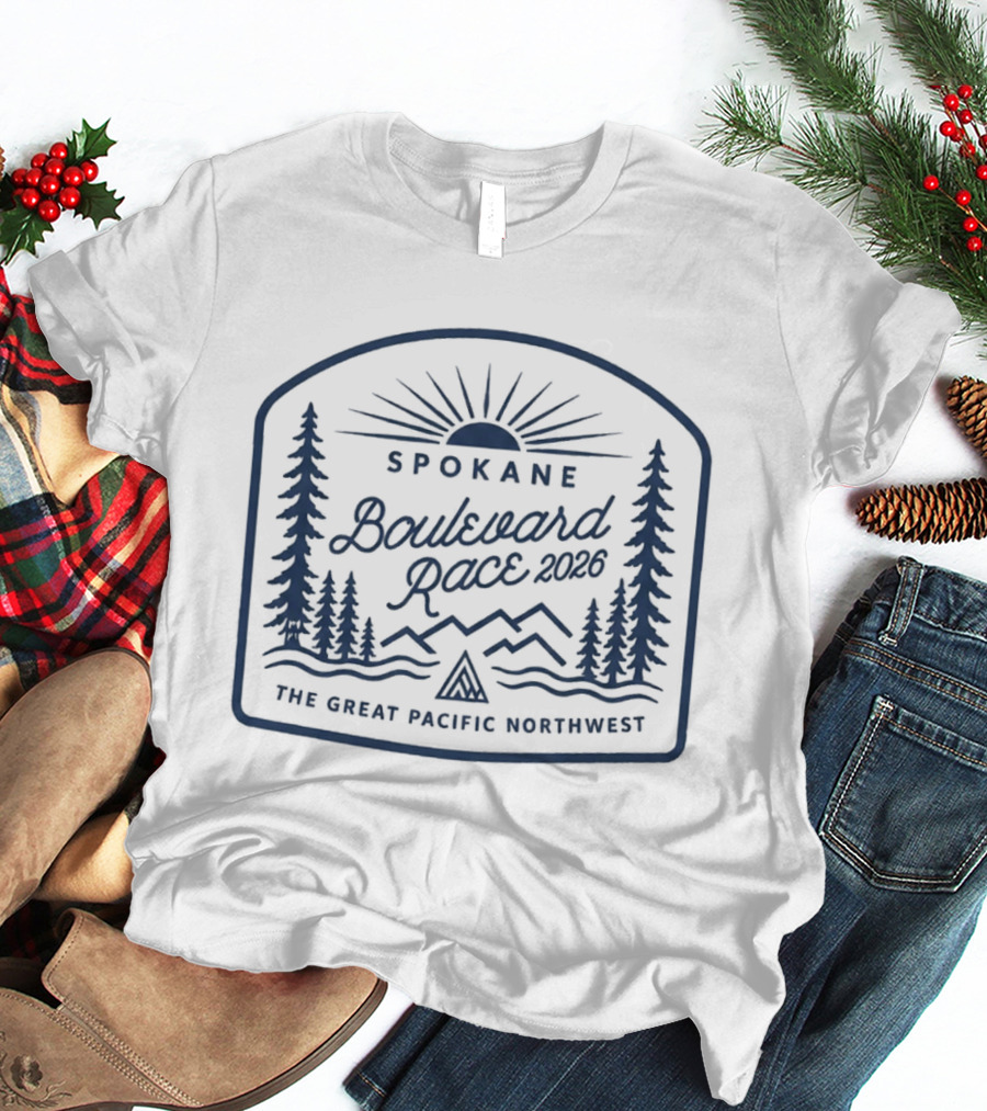 Spokane Boulevard Race 2026 Sun And Trees The Great Pacific Northwest T-Shirt