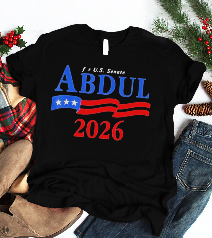ABDUL 2026 US Senate Campaign Vintage Patriotic Stars And Stripes T-Shirt