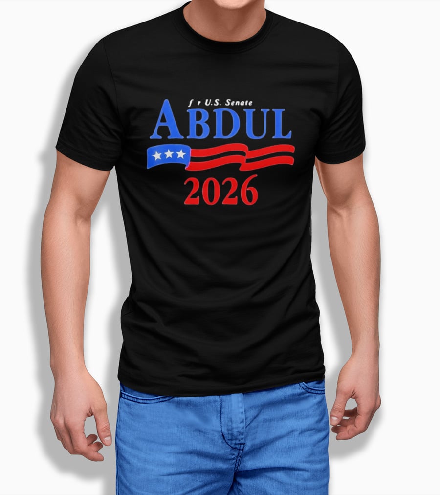 ABDUL 2026 US Senate Campaign Vintage Patriotic Stars And Stripes T-Shirt