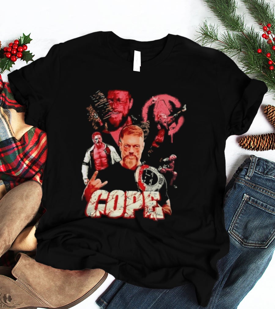 Adam Copeland Wrestling Pose Cope AEW Iconic Red T-Shirt
