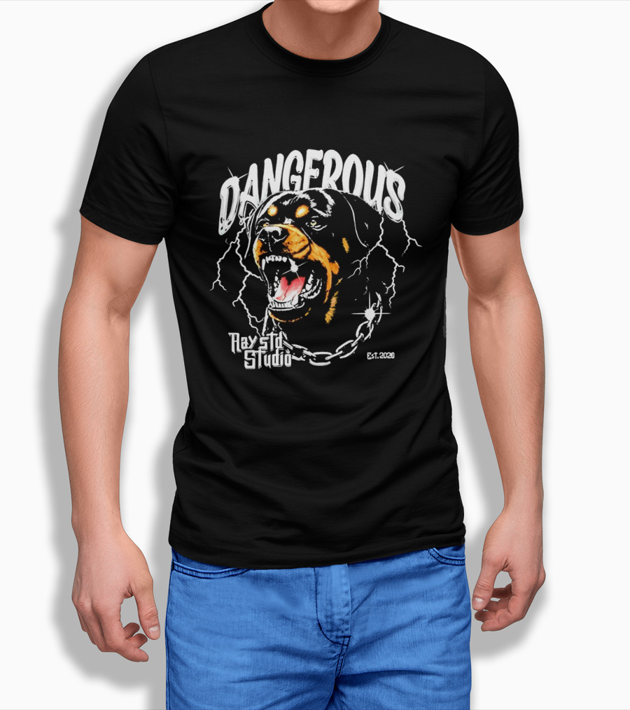 Dangerous Rottweiler Ray Etl Studio Est 2026 T-Shirt