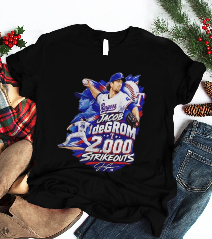 Jacob DeGrom 2 000 Career Strikeouts History Made T-Shirt