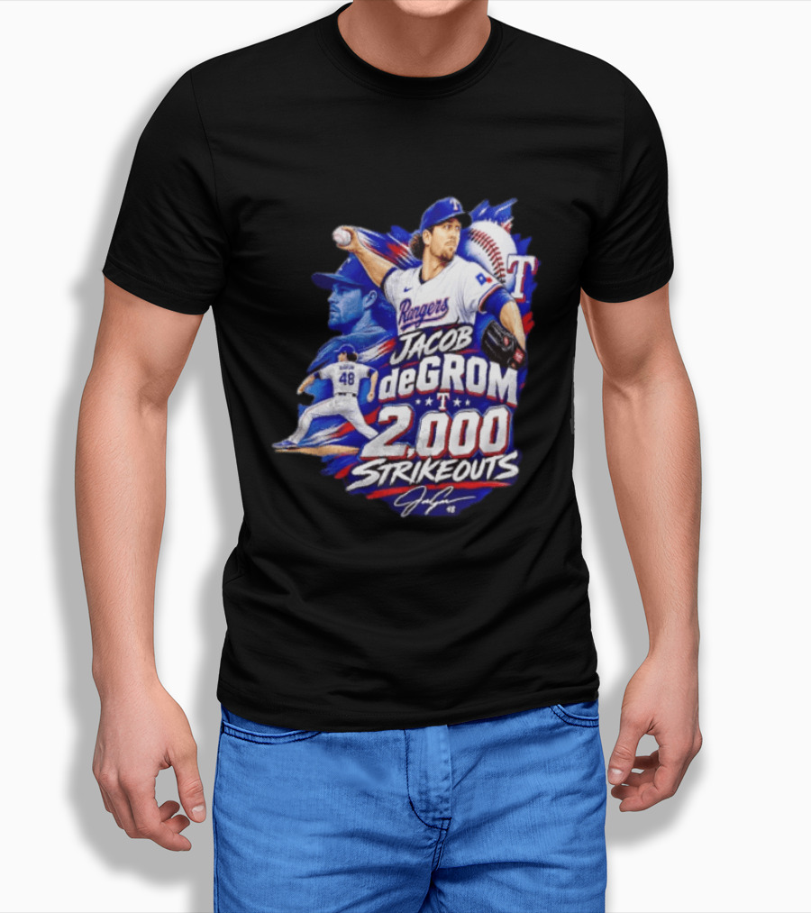 Jacob DeGrom 2 000 Career Strikeouts History Made T-Shirt