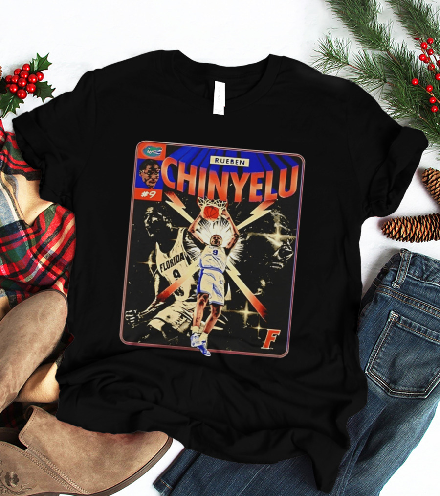 Rueben Chinyelu Florida Gators Basketball #9 NCAA Slam Dunk Star T-Shirt