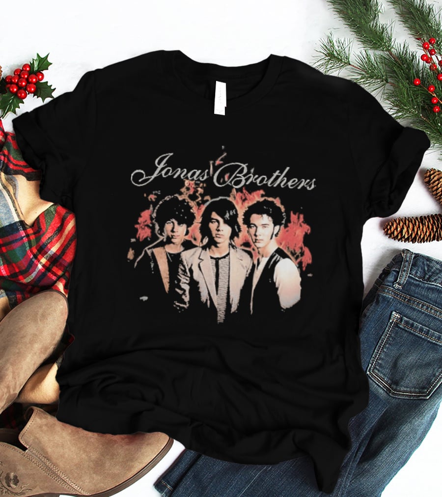 Jonas Brothers Burning Up All Over Again Tour 2026 Throwback Photo T-Shirt