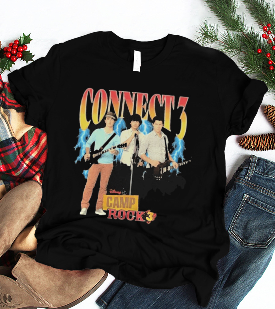 Disney Camp Rock 3 Connect 3 Band Jonas Brothers T-Shirt
