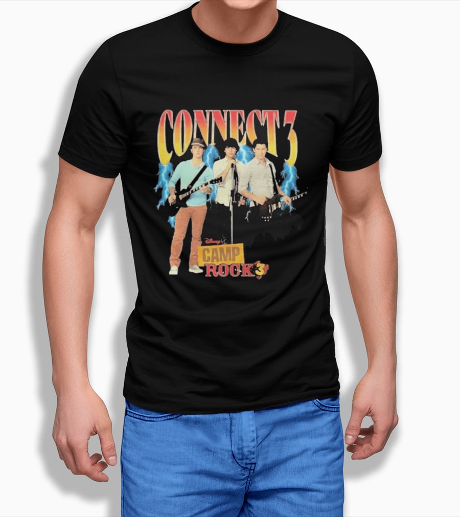Disney Camp Rock 3 Connect 3 Band Jonas Brothers T-Shirt