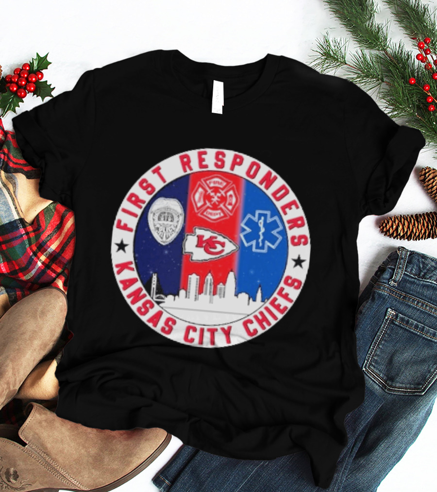 Kansas City Chiefs First Responders 9.11 Never Forget T-Shirt