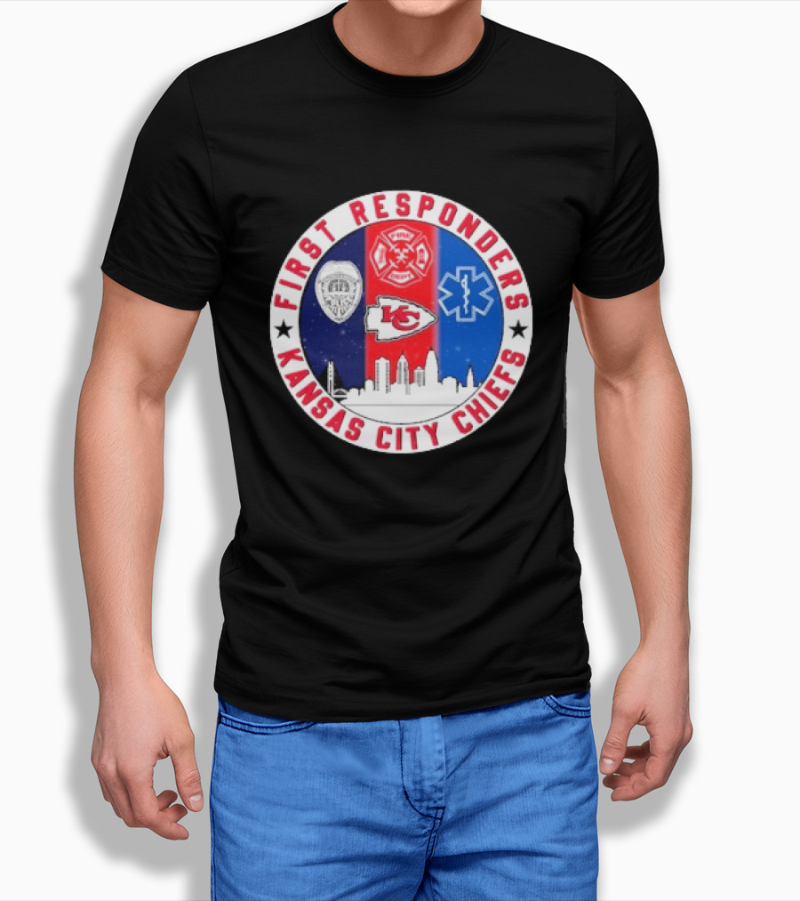 Kansas City Chiefs First Responders 9.11 Never Forget T-Shirt