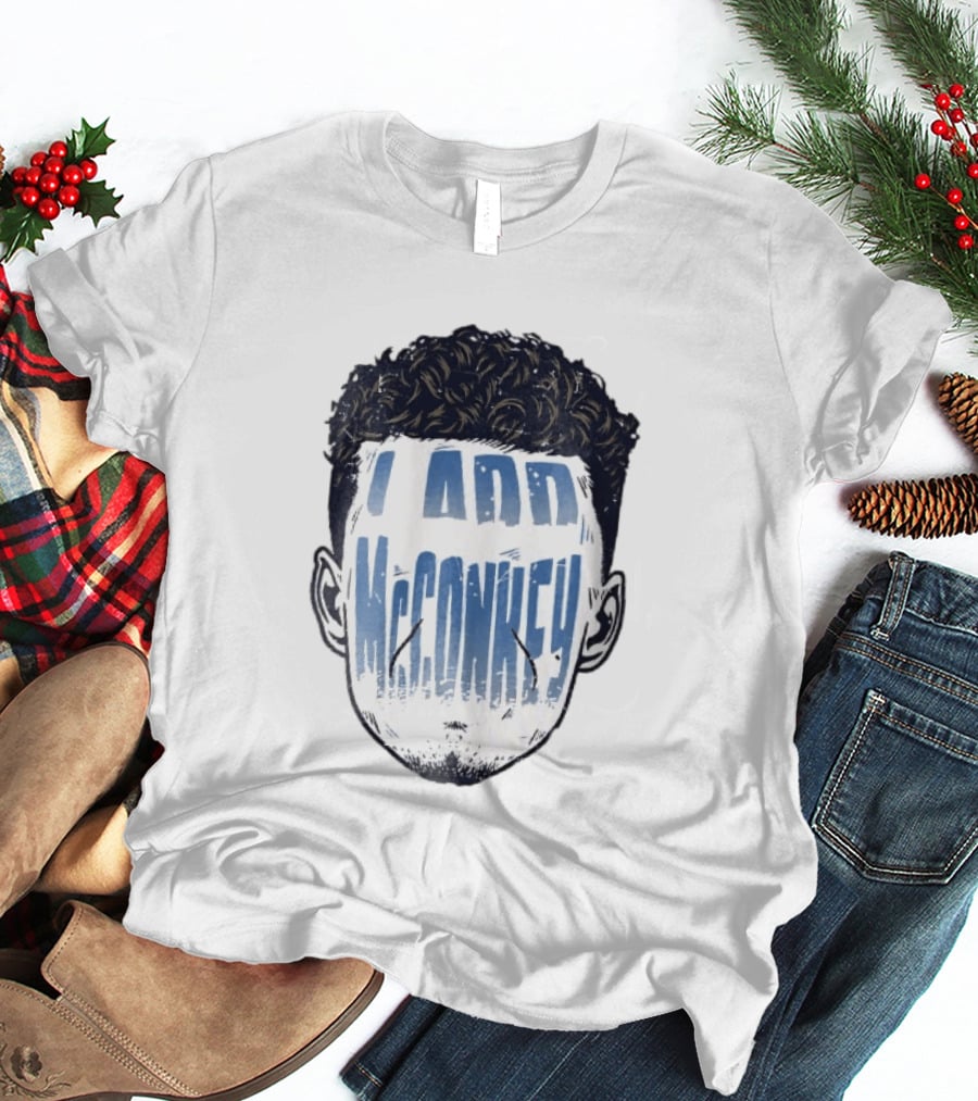 Ladd McConkey Curly Hair Face T-Shirt