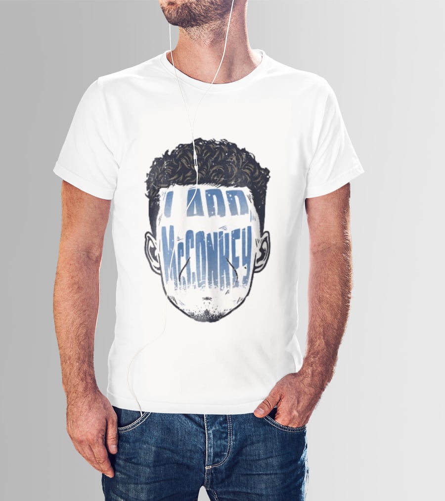 Ladd McConkey Curly Hair Face T-Shirt
