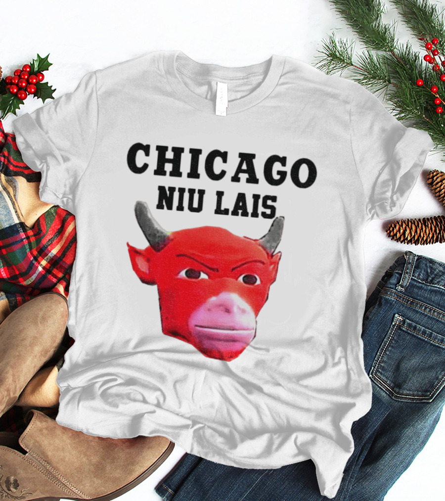 Chicago Bulls Niu Lais Red Bull Head T-Shirt