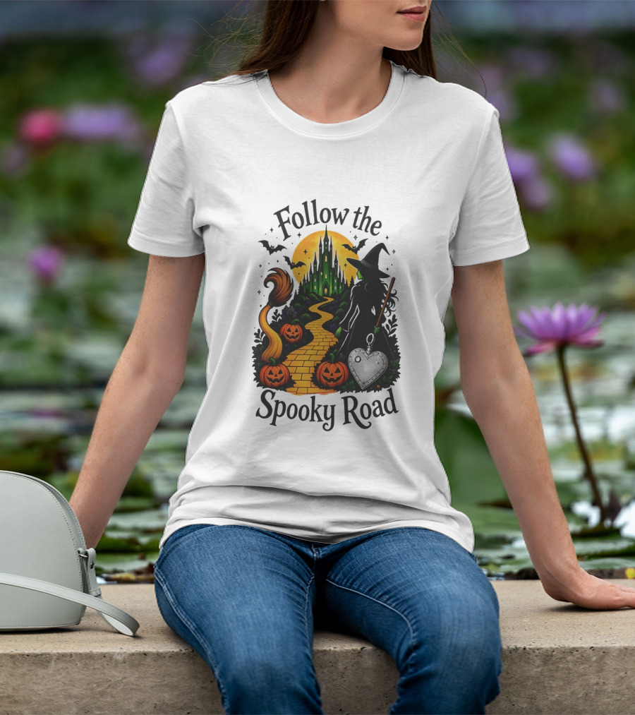 Follow The Spooky Road Wizard Of Oz Halloween Witch 2026 T-Shirt