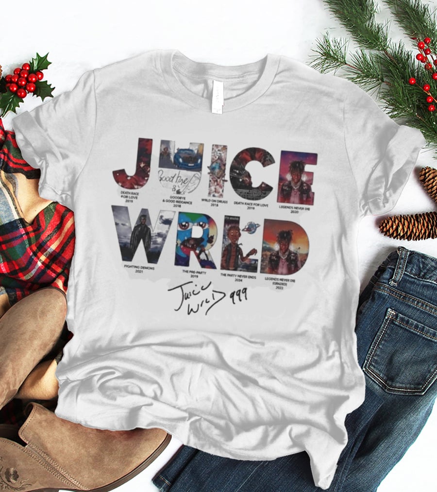 Juice WRLD 999 Death Race For Love Goodbye And Good Riddance Legends Never Die Fighting Demons The Party Never Ends Wild On Drugs T-Shirt