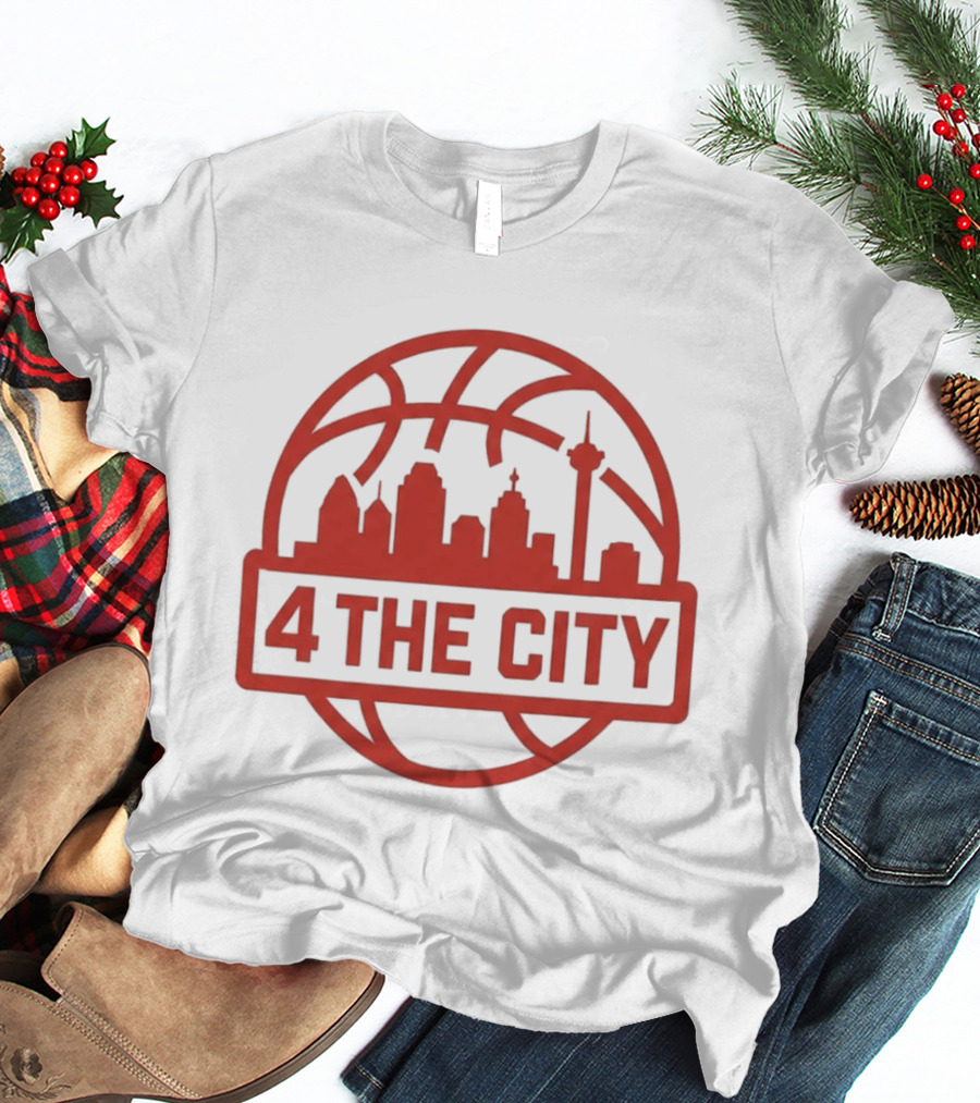 Kingston Flemings Basketball City Skyline 4 The City T-Shirt