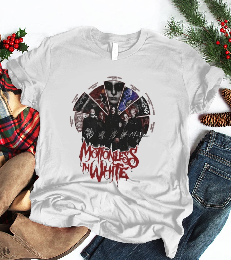 Motionless In White Band Album Art Collage Wheel T-Shirt