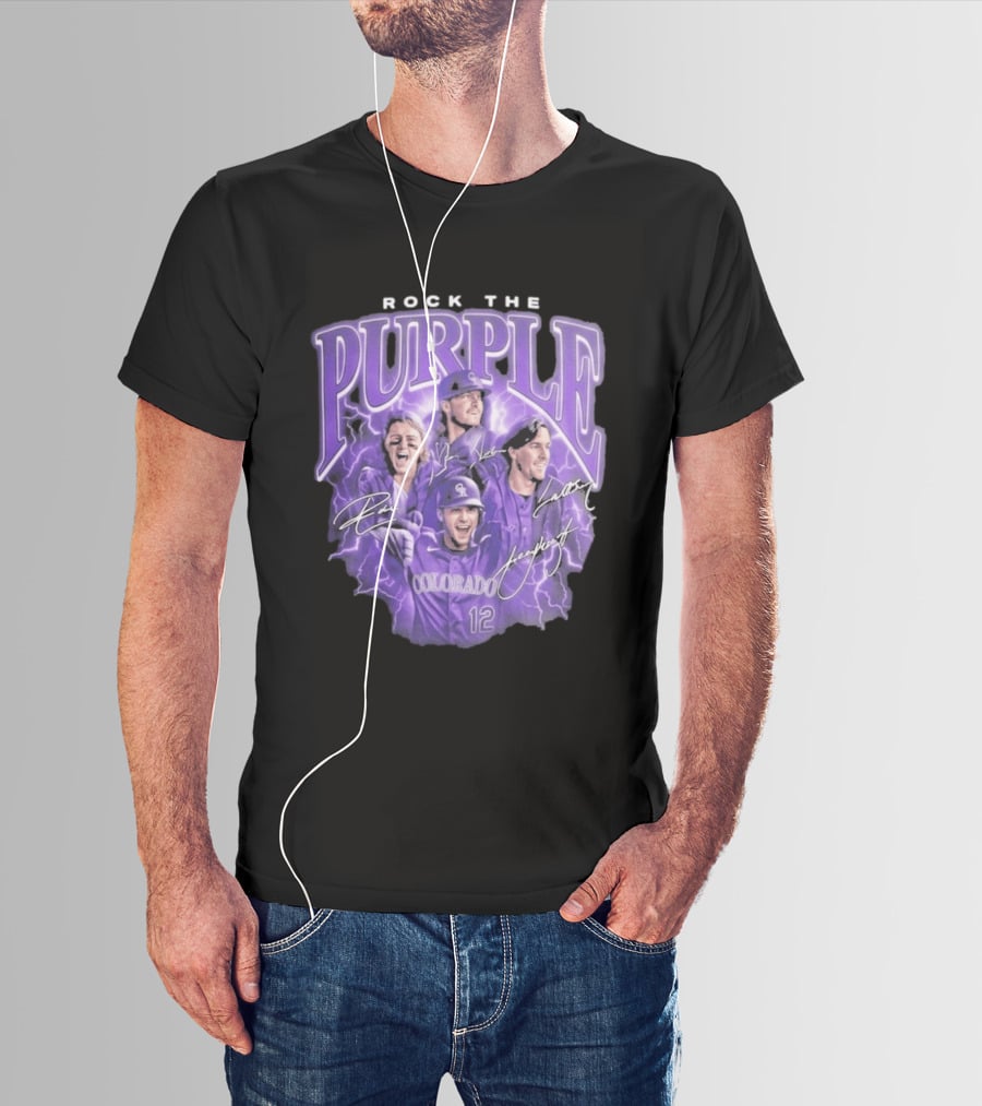 Colorado Rockies Rock The Purple 2026 Team Signatures T-Shirt