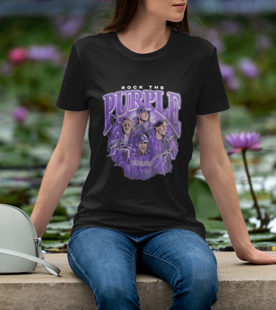 Colorado Rockies Rock The Purple 2026 Team Signatures T-Shirt