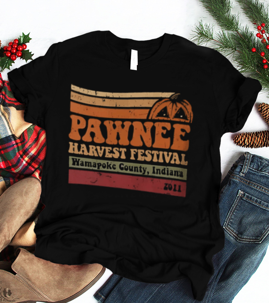 Pawnee Harvest Festival Wamapoke County Indiana 2011 Pumpkin T-Shirt