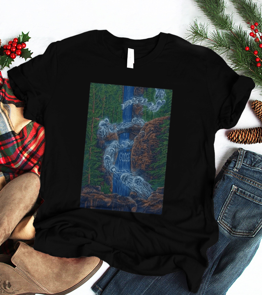 Goose Summer Tour 2026 Hayden Homes Amphitheater Bend August 21 22 Waterfall Forest Scene T-Shirt