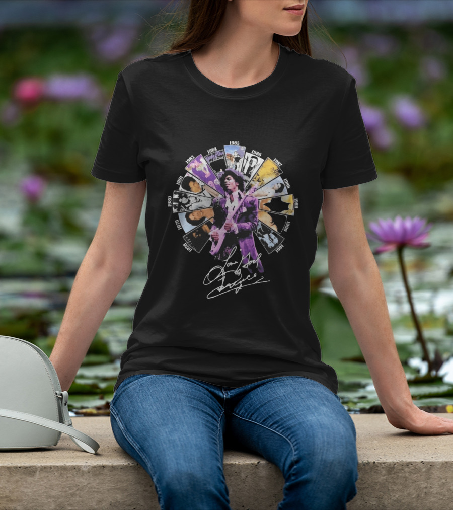 Prince Albums Wheel 1999 Love God Music Legend T-Shirt