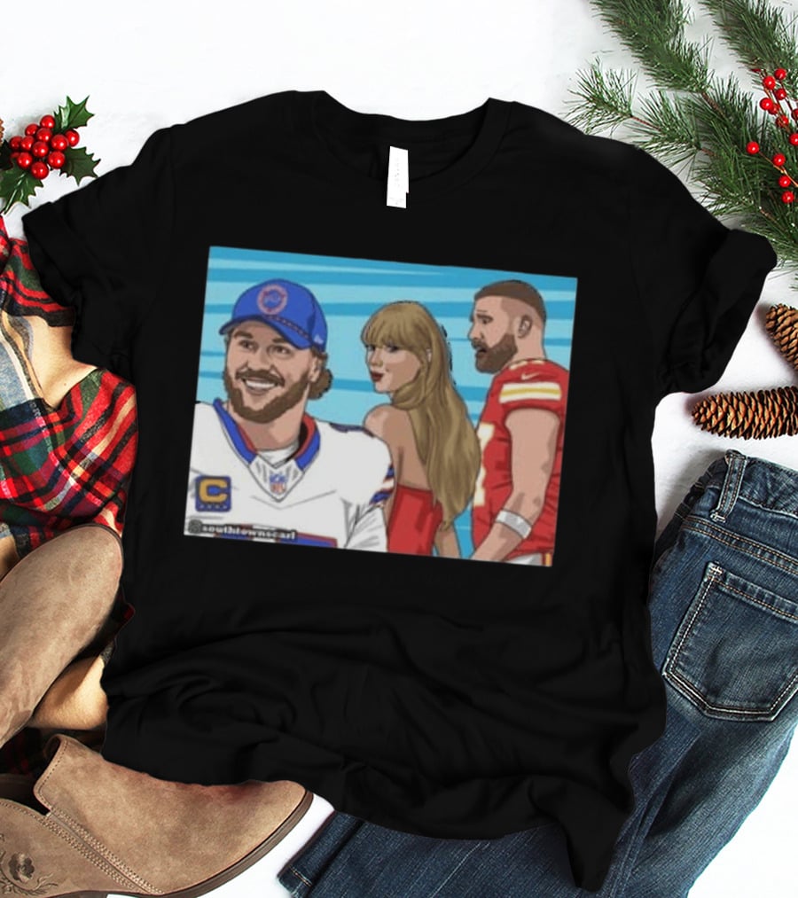 Josh Allen And Taylor With Kelce Stu McCallister सेटअप T-Shirt