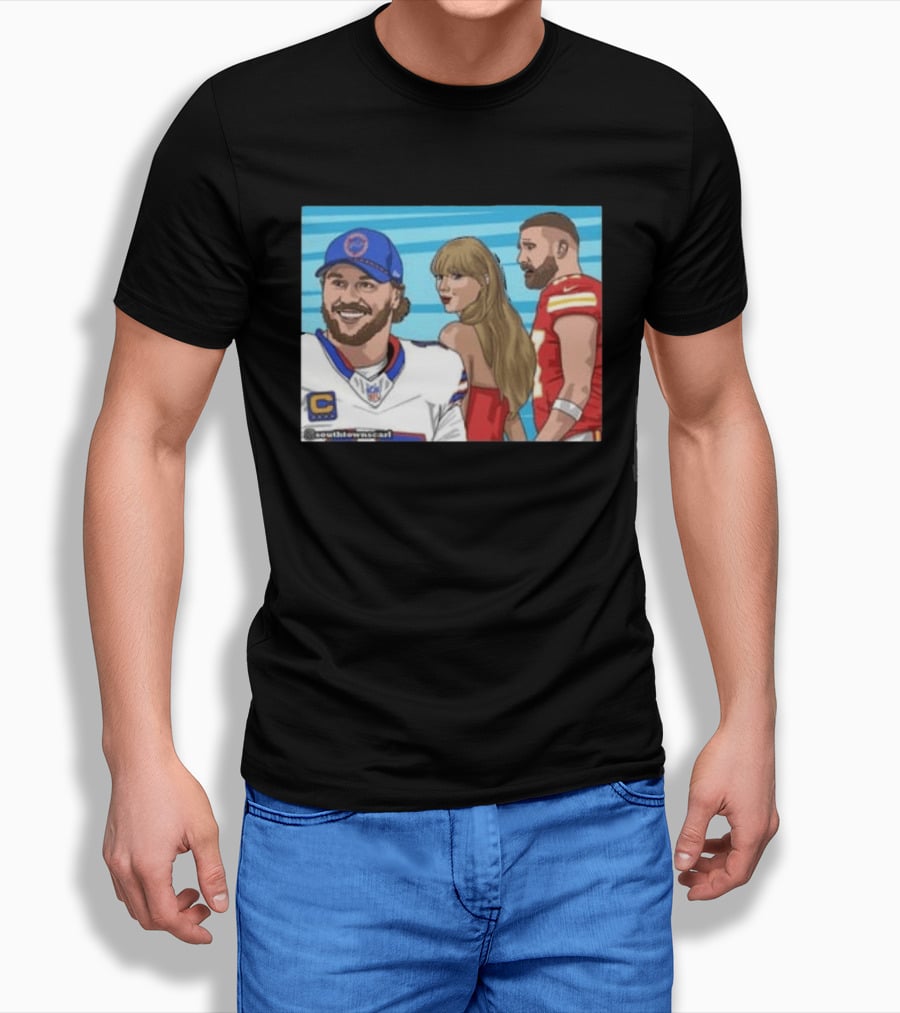 Josh Allen And Taylor With Kelce Stu McCallister सेटअप T-Shirt