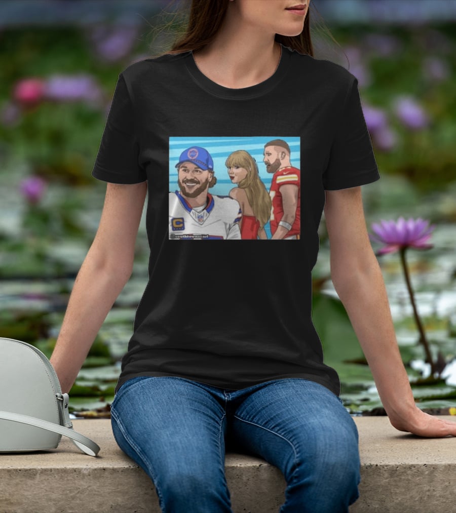 Josh Allen And Taylor With Kelce Stu McCallister सेटअप T-Shirt