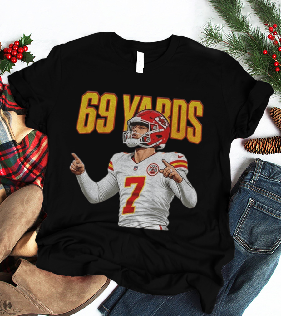 69 Yards Harrison Butker Kansas City Football Player T-Shirt
