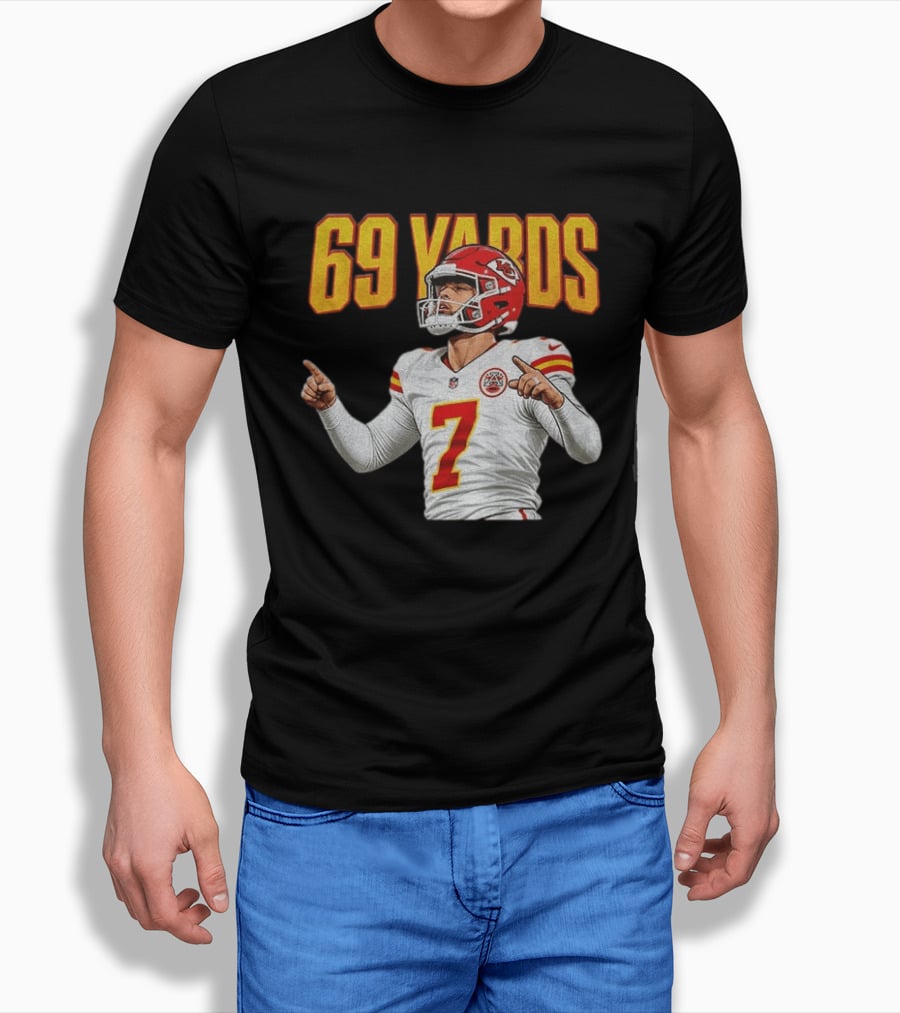 69 Yards Harrison Butker Kansas City Football Player T-Shirt