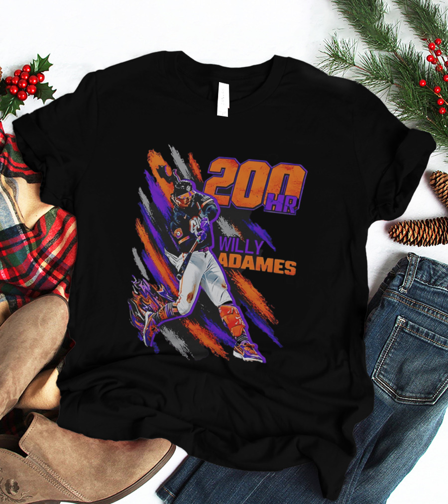 200 HR Willy Adames San Francisco Giants Baseball T-Shirt