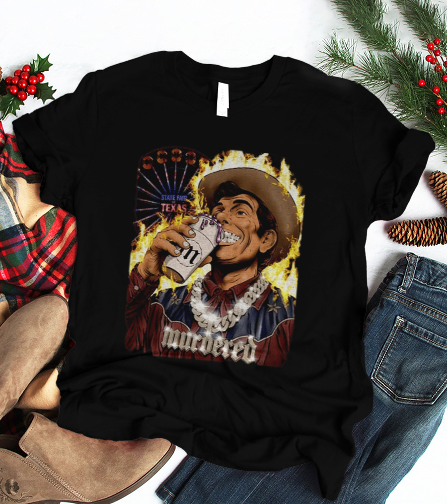 Big Tex State Fair Of Texas Ferris Wheel Fire Drinking Can Highlight T-Shirt