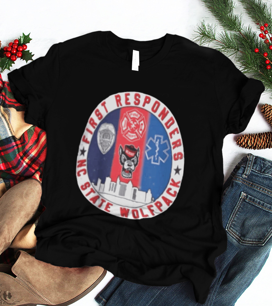 First Responders NC State Wolfpack Emergency Services T-Shirt