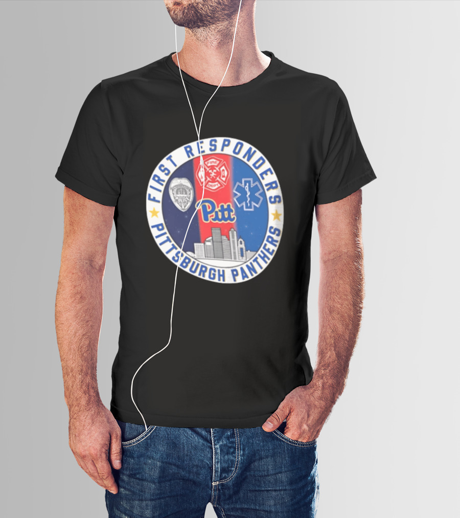 First Responders Tribute Pittsburgh Panthers Pitt Fire Police EMS Heroes T-Shirt
