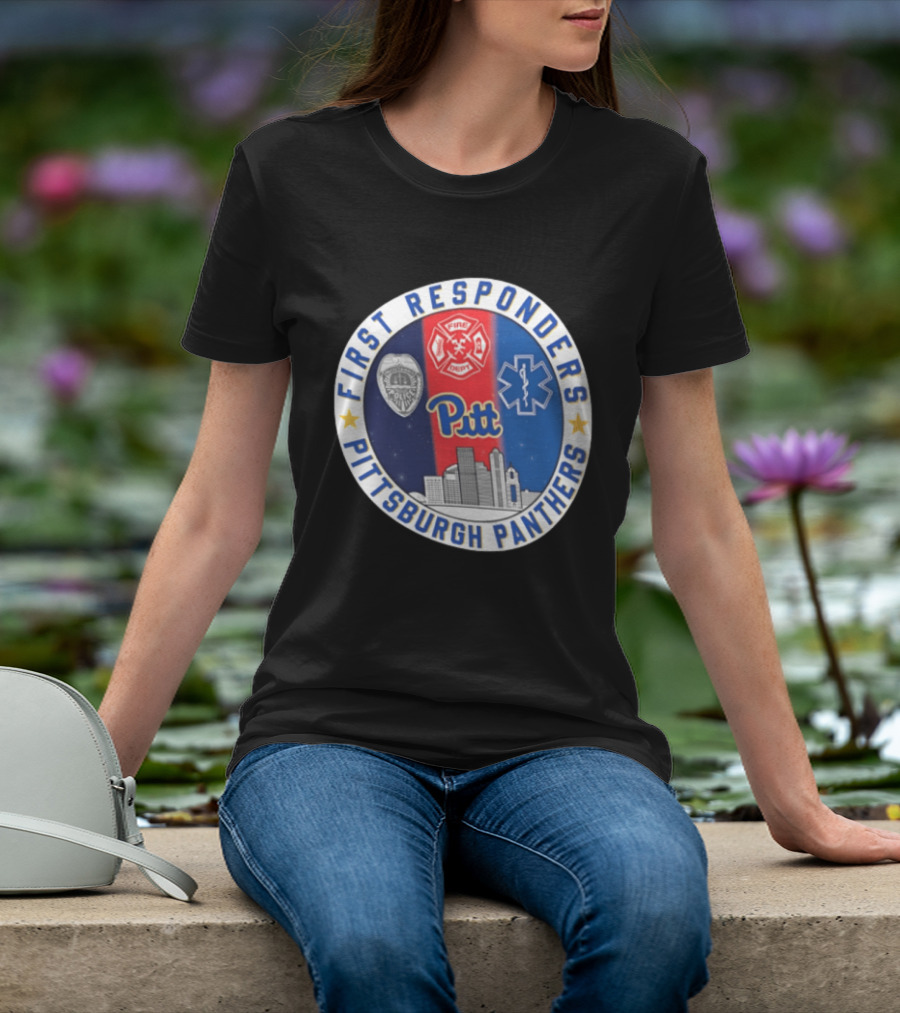 First Responders Tribute Pittsburgh Panthers Pitt Fire Police EMS Heroes T-Shirt