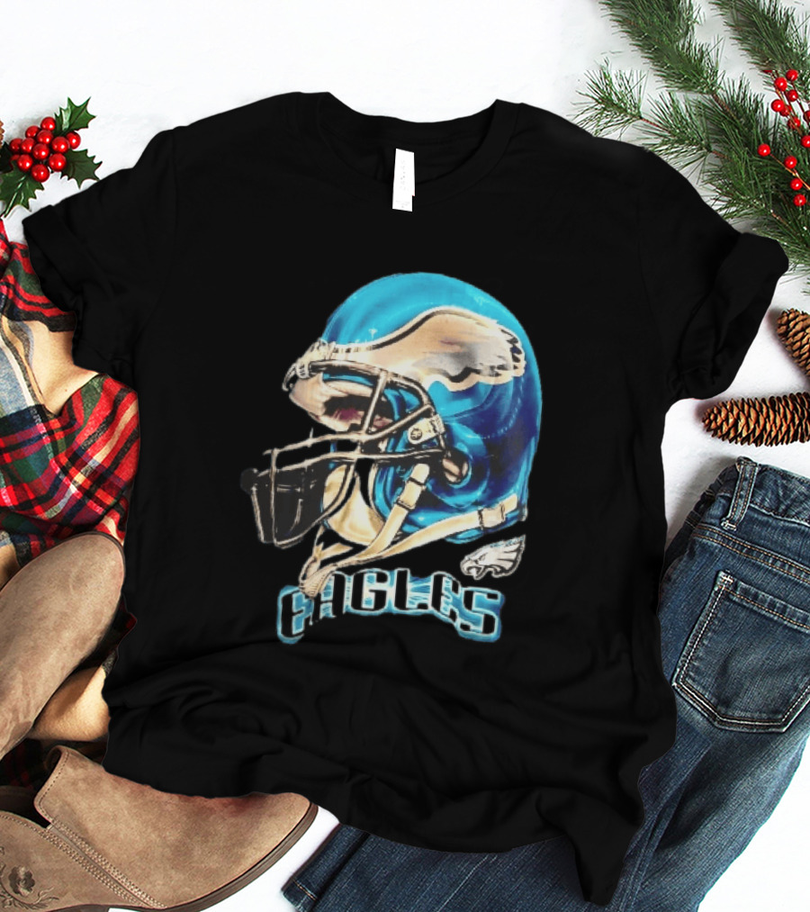 Philadelphia Eagles Blue Helmet Wing Decal EAGLES T-Shirt