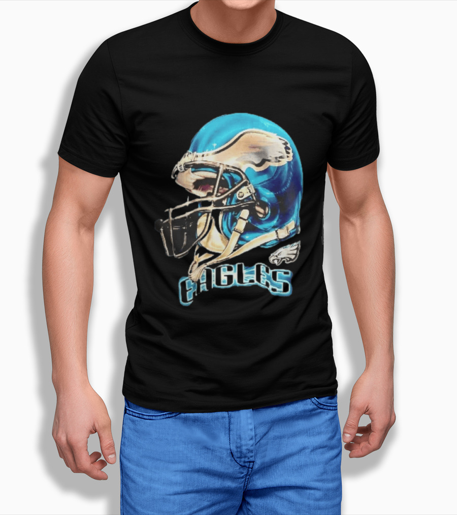 Philadelphia Eagles Blue Helmet Wing Decal EAGLES T-Shirt
