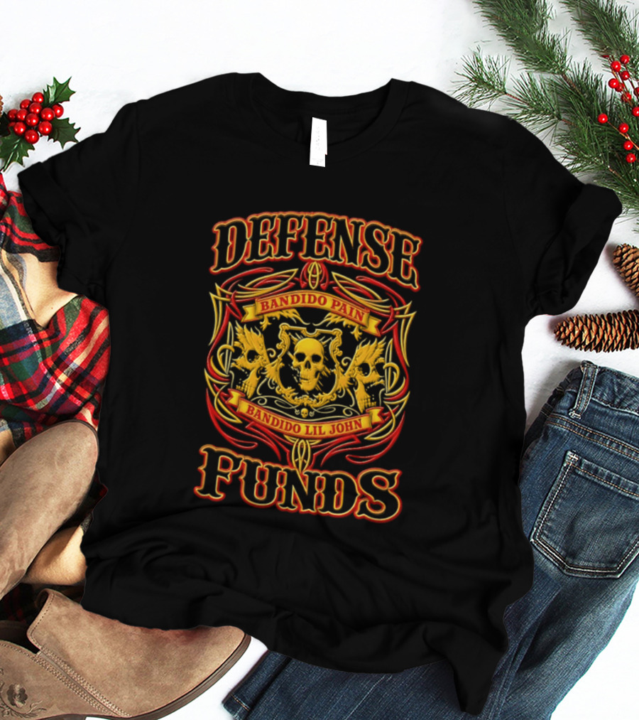 Defense Bandido Pain Bandido Lil John Funds Skull Crest T-Shirt