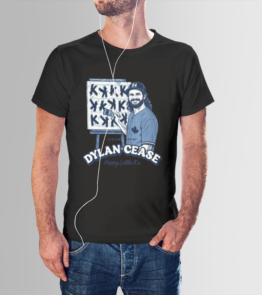 Dylan Cease Blue Jays Strikeout Artist Happy Little K's 84 Cap Maple Leaf T-Shirt