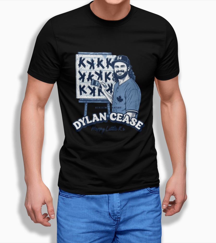 Dylan Cease Blue Jays Strikeout Artist Happy Little K's 84 Cap Maple Leaf T-Shirt