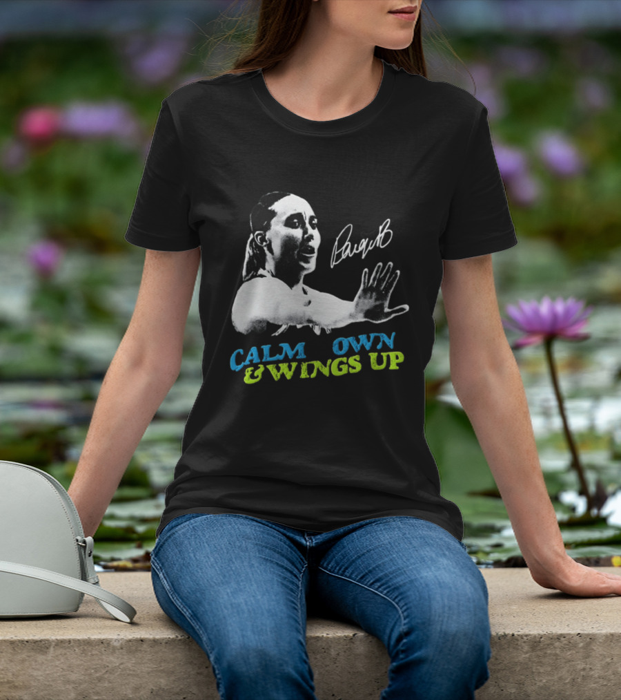 Paige Bueckers Calm Down And Wings Up Dallas Wings WNBA T-Shirt