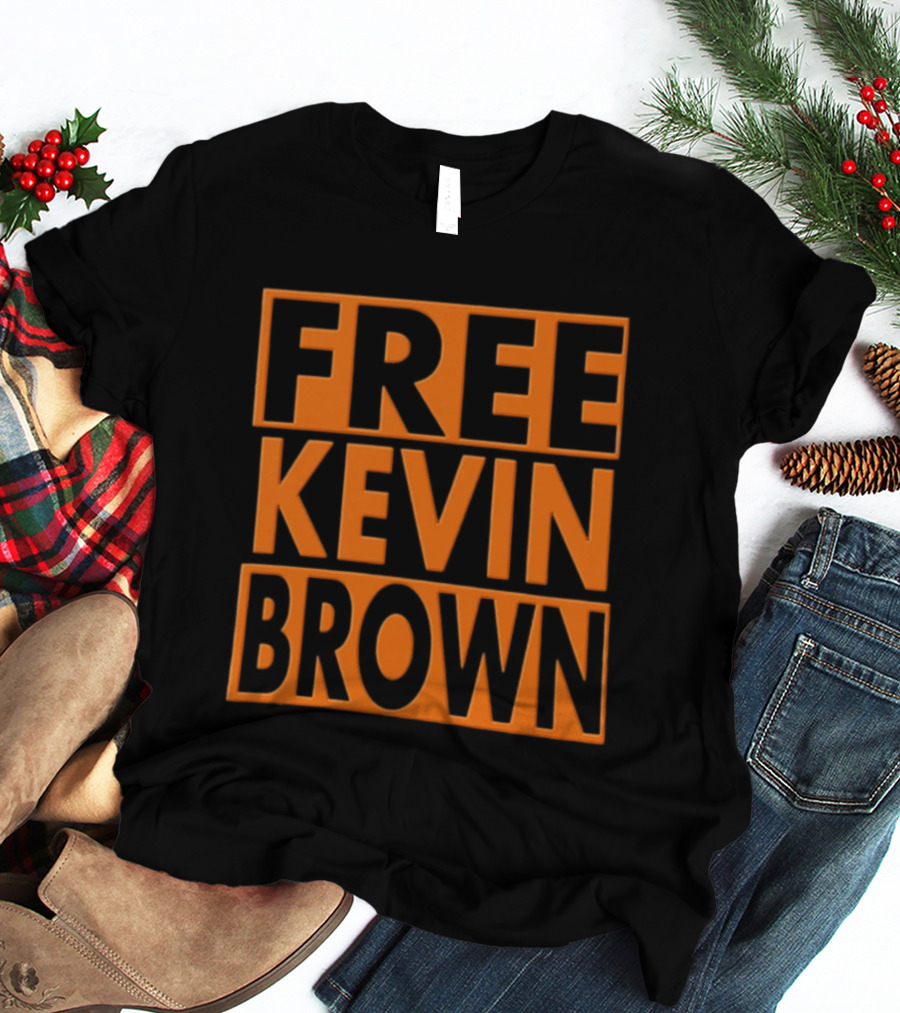 Free Kevin Brown Bold Orange T-Shirt