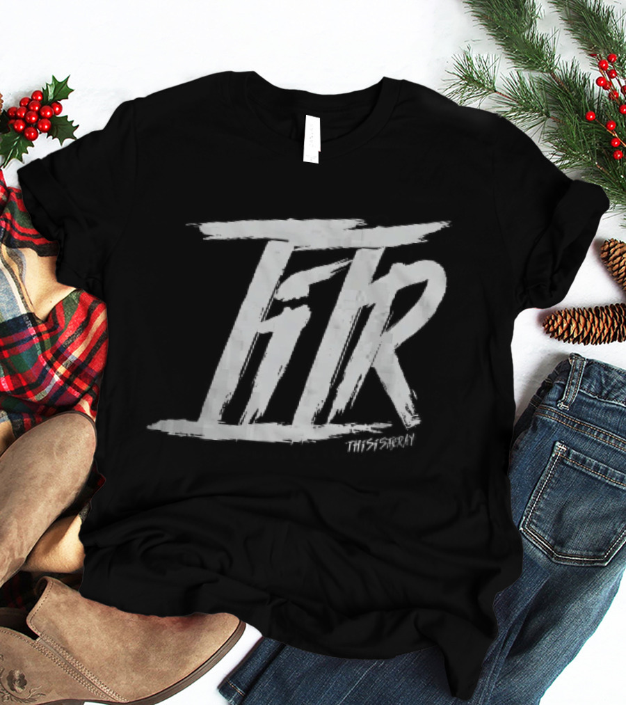FTR This Is The Way White Brush Stroke Monogram Black T-Shirt