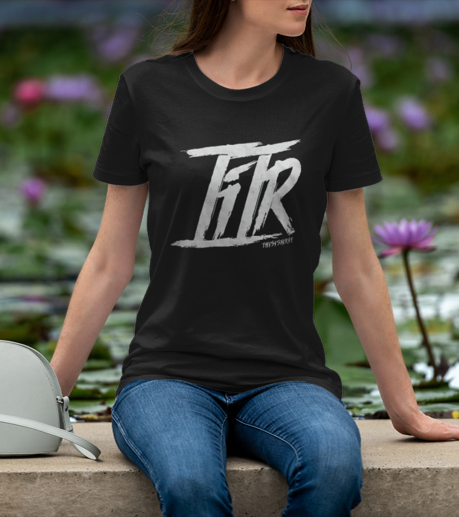 FTR This Is The Way White Brush Stroke Monogram Black T-Shirt