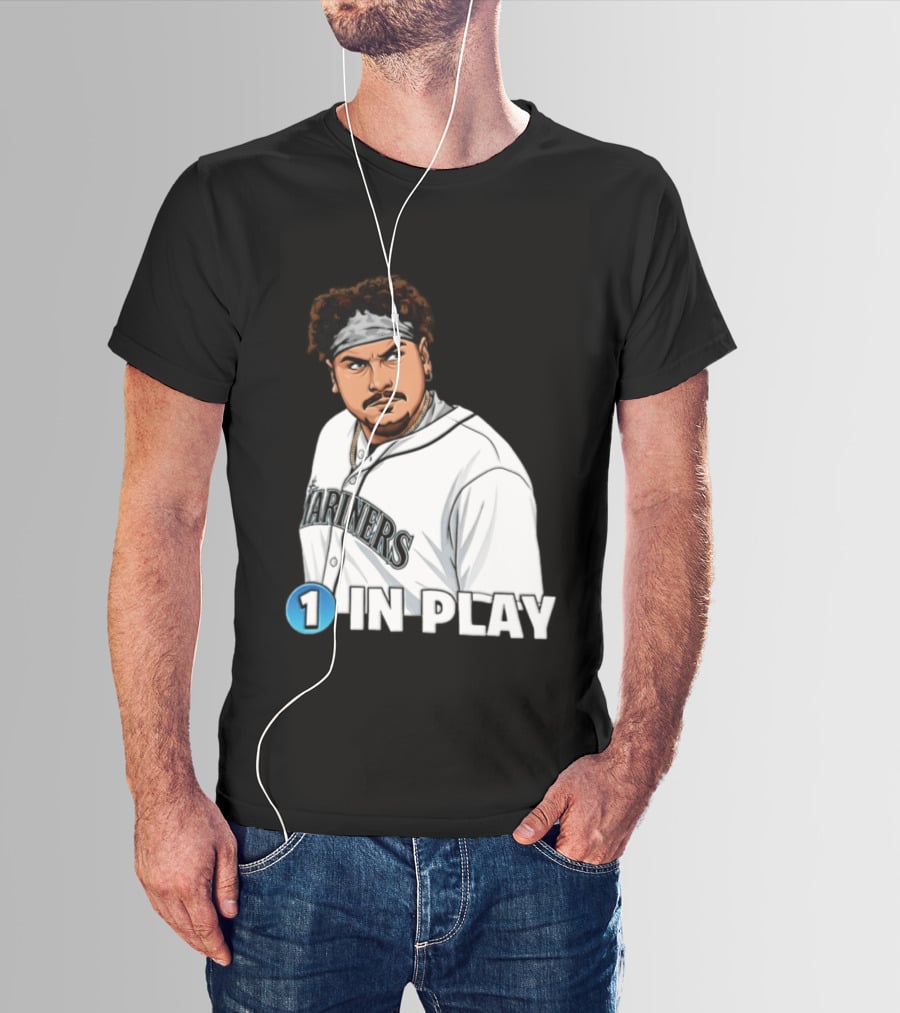 Josh Naylor Mariners 1 In Play Seattle MLB 2026 T-Shirt