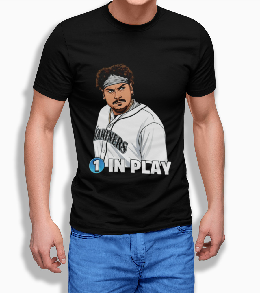 Josh Naylor Mariners 1 In Play Seattle MLB 2026 T-Shirt
