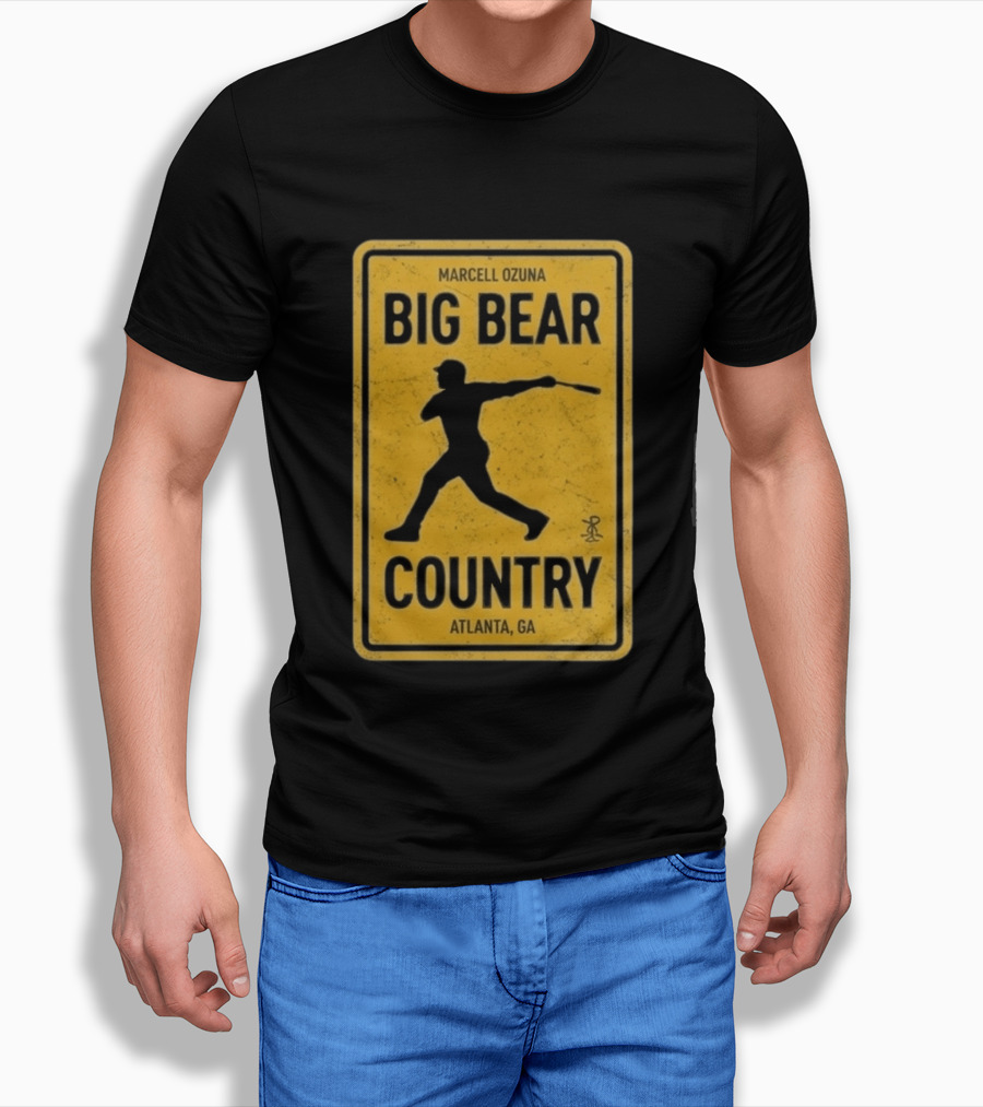 Marcell Ozuna Big Bear Country Atlanta GA Retro Baseball T-Shirt